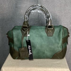 NWT Pink Haley Alluring and Spacious Green Kiara Satchel Bag